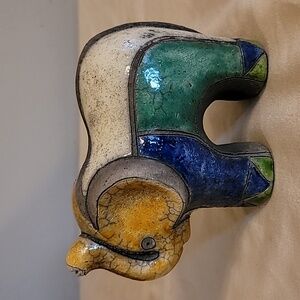 South African Vintage Ceramic Raku Style Elephant "Transvaal Elephant"